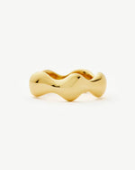 Anel Puffy Wave em Ouro 18k – Design Esculpido e Orgânico | Saint Carvalho