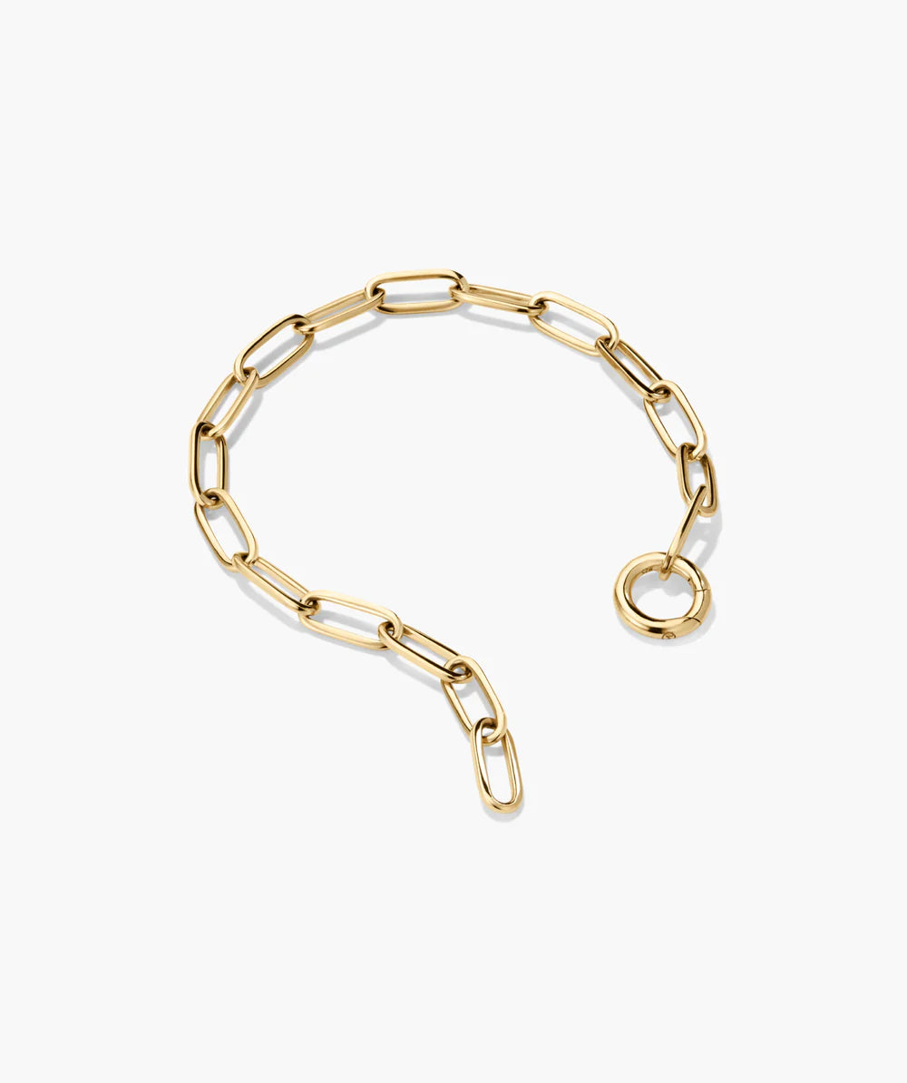Pulseira Charlotte Slim Gold – Elegância Minimalista em Ouro Maciço | Saint Carvalho