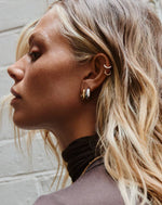 Brinco Argola Mini Dome Bicolor – Ouro e Prata | Saint Carvalho